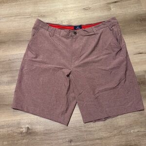 George Men's Maroon Flat Front Casual Shorts